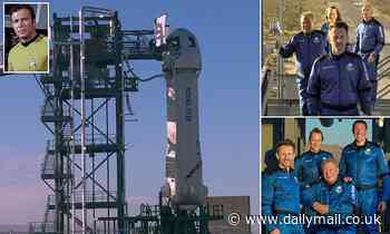 William Shatner and three others launch 62 miles above Earth on Blue Origin's New Shepard