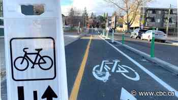 Calgary's 12th Avenue cycle track expands west to offer new pathway links