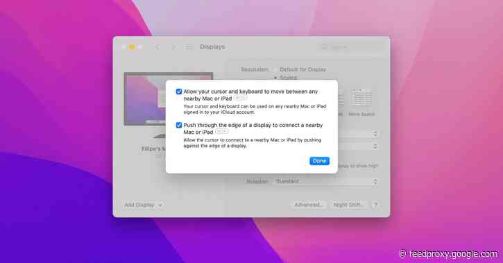 Universal Control now labeled as ‘beta’ ahead of macOS Monterey official release