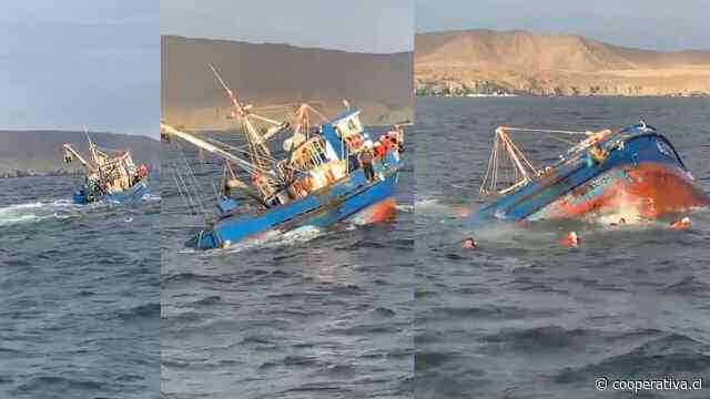 Veloz naufragio obligó a pescadores a saltar al mar para salvar sus vidas