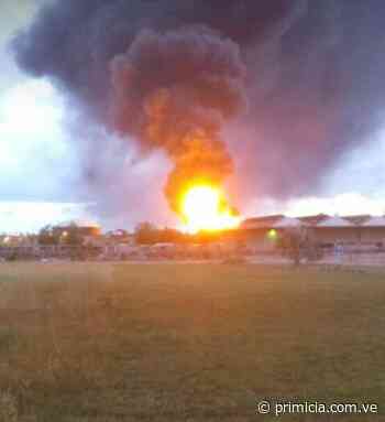 Se registró incendio en Petro San Félix por impacto de un rayo - primicia.com.ve