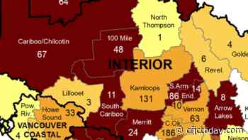 Kamloops sees significant decrease of weekly COVID-19 cases; out of dark red category - CFJC Today Kamloops