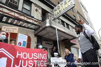 Activists call for NY state to fund affordable housing at Hotel Cadillac