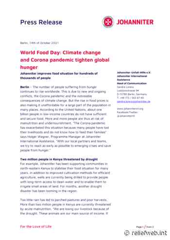 World Food Day: Climate change and Corona pandemic tighten global hunger - World - ReliefWeb