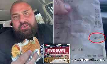 Popular social media food reviewer slams new Five Guys burger chain as a 'rip-off' - Daily Mail
