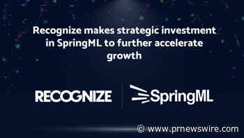 SpringML Receives Strategic Investment from Recognize to Support Next Chapter of Accelerated Growth