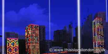 Installation to project beams of light into Battersea sky