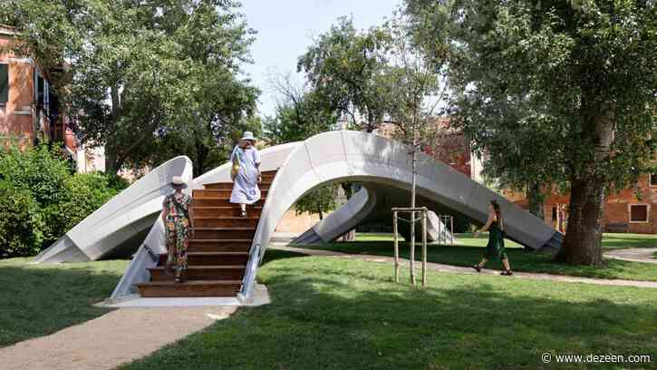 Striatus 3D-printed bridge "establishes a new language for concrete" says Holcim CEO