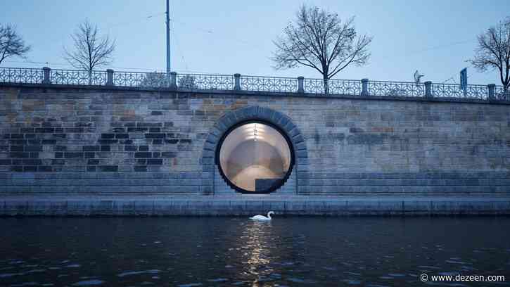 Tunnel-like vaults house cafes and workshops along revitalised Prague waterfront