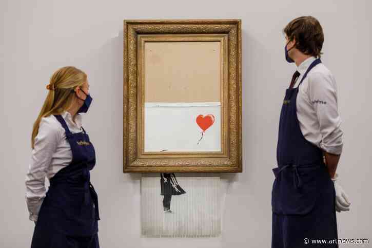 Banksy’s Self-Destructing Painting Sells for Record-Breaking $25.3 M. at Sotheby’s