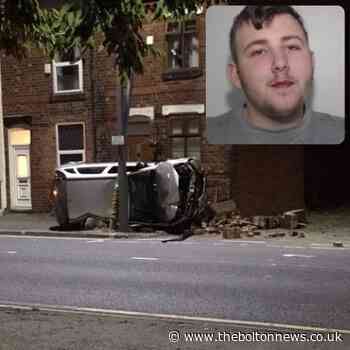 Dangerous driver from Bolton crashed into garden wall after trying to outrun police