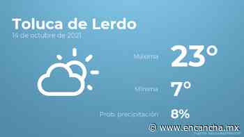 El tiempo hoy jueves 14 de octubre en Toluca de Lerdo - EnCancha.mx