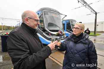 Partnerstadt Mulhouse rattert jetzt als Straßenbahn durch Chemnitz - TAG24