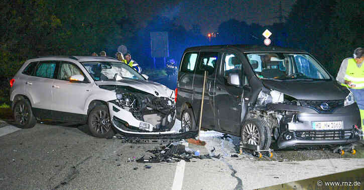 Mannheim:  Zwei Schwerverletzte bei Unfall auf L597