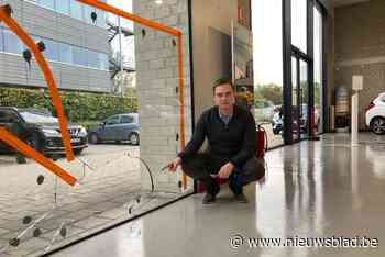 Dief tijgert op zijn buik door hele showroom om te ontsnappen aan sensoren: “Hij heeft de kassa, alle autosleutels en een vervangwagen mee”