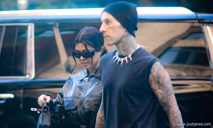 Kourtney Kardashian Looks So Fierce with Boyfriend Travis Barker While in NYC for 'SNL'