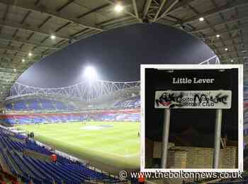 Football hooligans vandalise Bolton Wanderers FC sign