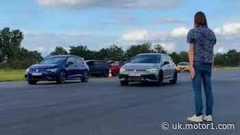 VW Golf R vs Golf GTI 45 Clubsport drag race is not even close