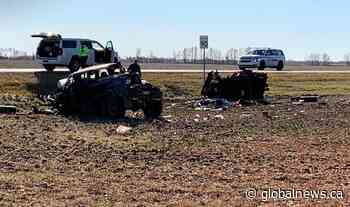 21-year-old man dead after collision on rural road in Leduc County - Global News