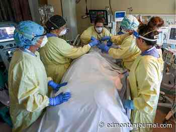 Sixteen newly-reported COVID-19 deaths Friday as hospitalizations, overall active cases continue to decline in Alberta