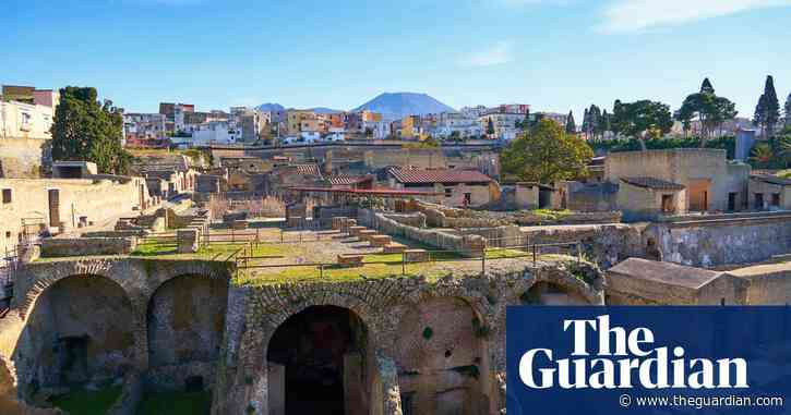 ‘Sensational’: skeleton buried in Vesuvius eruption found at Herculaneum