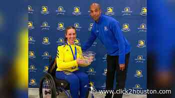 League City woman wins handcycling race at the Boston Marathon - KPRC Click2Houston