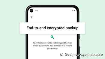 WhatsApp add end to end encrypted backups