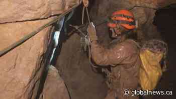 Brave participants explore Alberta’s Rat’s Nest Cave to raise money for PTSD treatment