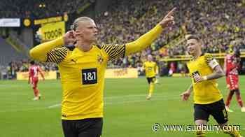 Haaland returns, scores twice for Dortmund to go top in Germany