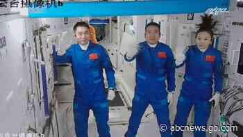 New crew docks at China's first permanent space station