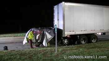 Man dead after SUV hits parked semi in Fridley