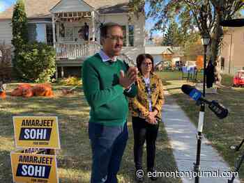 Edmonton mayoral candidates busy door-knocking in final stretch