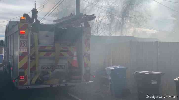 Fire damages power lines, home, garage in southwest Calgary