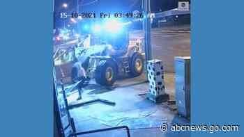 WATCH:  Police chase runaway tractor