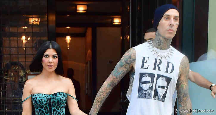 Kourtney Kardashian & Travis Barker Hold Hands Heading to 'Saturday Night Live' Studios