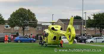 Air ambulance in Bransholme after cyclist 'impaled' in freak accident