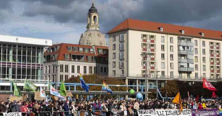 Proteste zum Pegida-Jubiläum in Dresden
