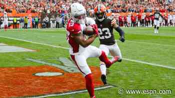 Cardinals' Murray throws perfectly placed TD pass to Kirk on third-and-21