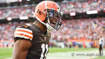 Browns' Baker Mayfield, Donovan Peoples-Jones connect on Hail Mary to end first half