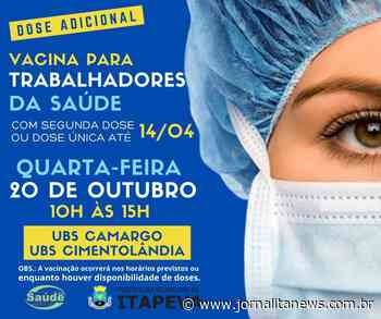 Itapeva aplicará dose adicional para trabalhadores da Saúde na quarta-feira (20) - Jornal Ita News