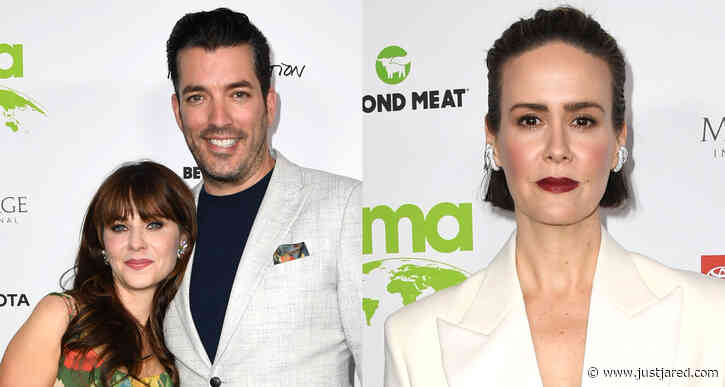 Zooey Deschanel & Jonathan Scott Join Sarah Paulson at EMA Awards Gala 2021