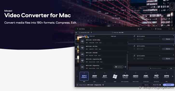 How to convert video formats on the Mac using Movavi