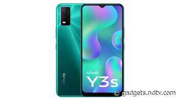 Vivo Y3s (2021) With 5,000mAh Battery, Reverse Charging Support Launched in India: Price, Specifications
