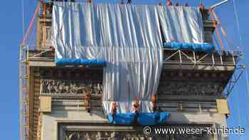 Bekanntes Bauwerk mit Stoff verhüllt - WESER-KURIER - WESER-KURIER