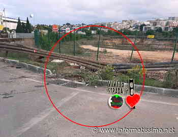 Putignano - Danneggiato di nuovo da un'auto il guardrail del rondò su via Noci - Putignano Informatissimo