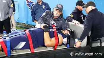 Titans' Lewan carted off; rookie Farley tears ACL
