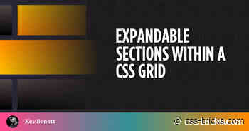 Expandable Sections Within a CSS Grid