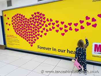 Blackburn shopping centre's hearts and rainbows to remember Covid