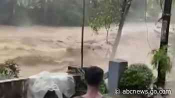 WATCH:  Watch the moment when a house is swept away in floods