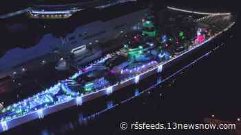 WinterFest on the Wisconsin: Students help make battleship's holiday displays